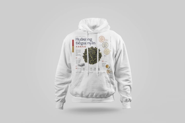 Hoodie — Floral Tie Guan Yin
