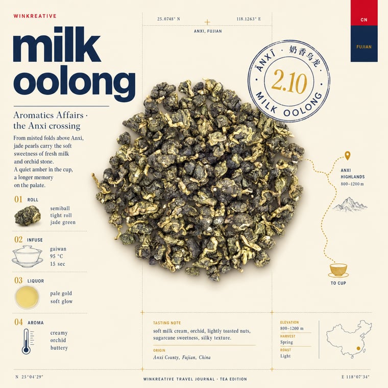 The design — Nǎi Xiāng Oolong